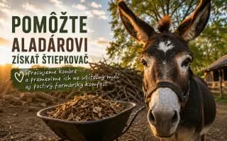 Pomôžte somárikovi Aladárovi získať štiepkovač pre náš Vidiecky sen